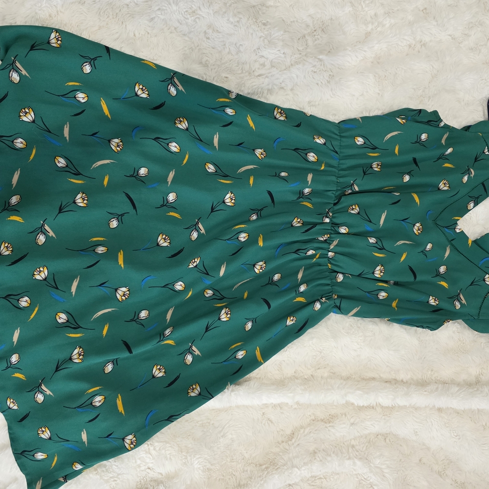 41 Hawthorn Teal Floral Casual Dress